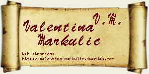 Valentina Markulić vizit kartica